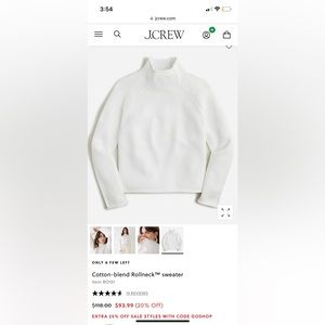 Jcrew Cotton Blend Rollneck NWT